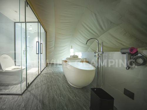 星野上 • 帐篷建筑案例 | 天津北辰曙光水镇心也私汤营地