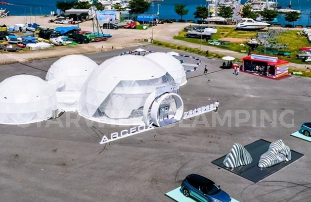 星野上球形帐篷案例