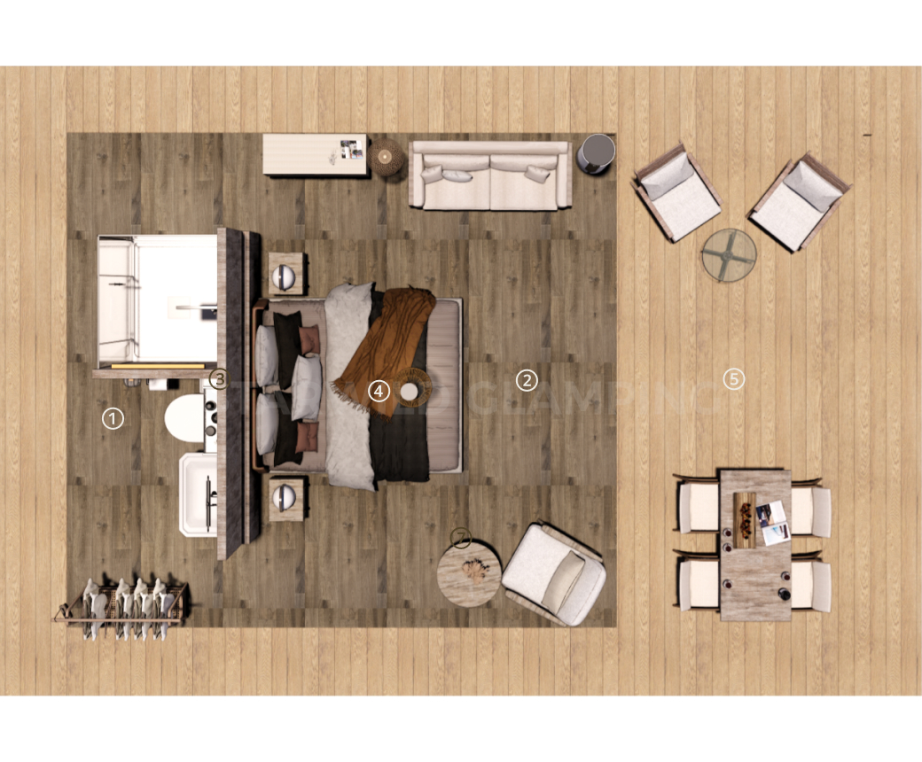 六芒星帐篷 · 内部特点