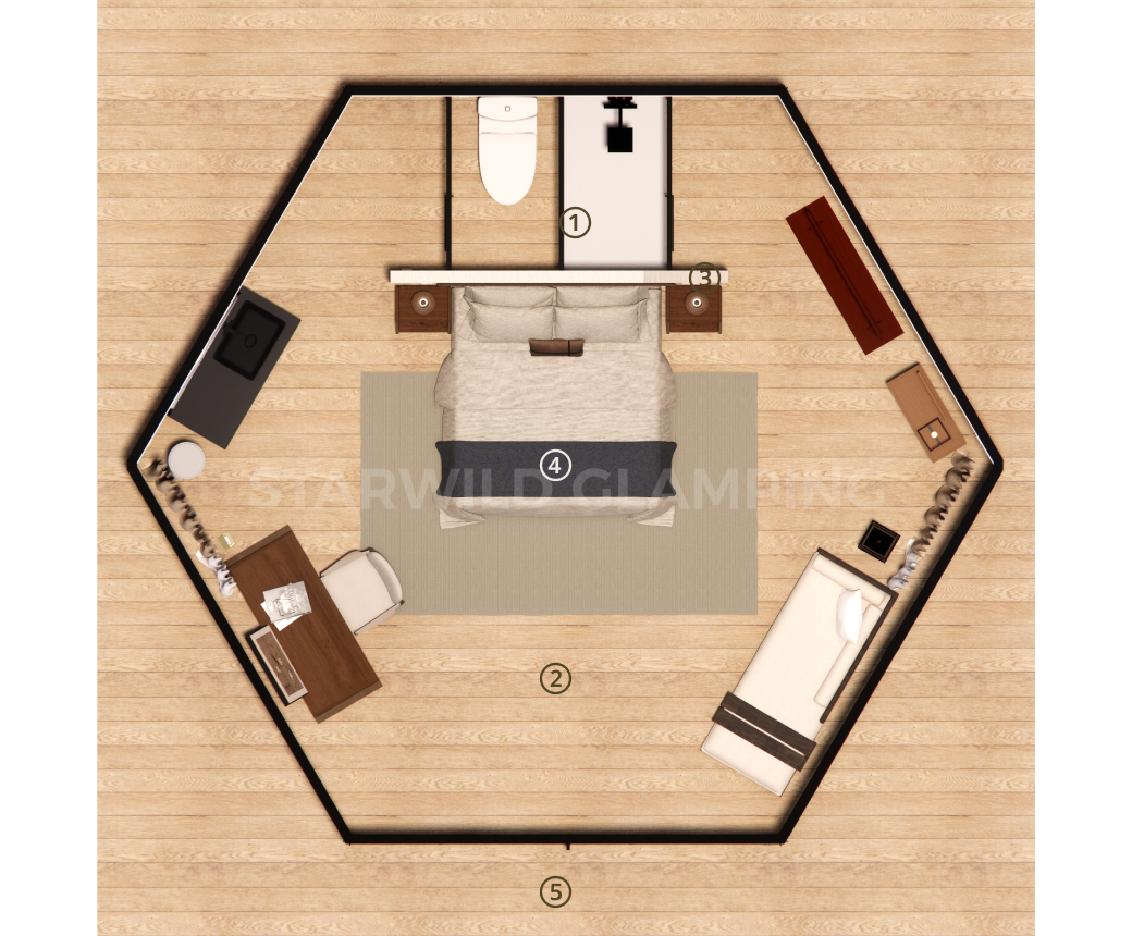 栖庭单峰奢华帐篷 · 内部特点